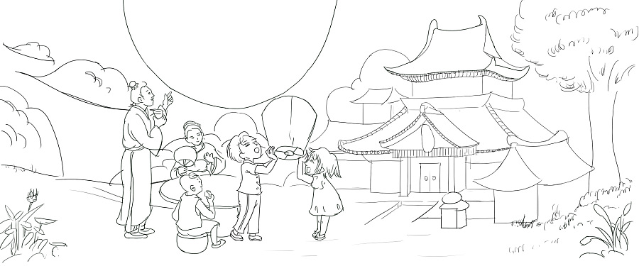 中秋手绘 | 有你月更圆 在电子商务平台绽放独特温情